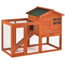 Load image into Gallery viewer, Natural Wood Pet House for Small Animals  Rabbit  Hutch, Orange