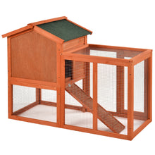 Load image into Gallery viewer, Natural Wood Pet House for Small Animals  Rabbit  Hutch, Orange