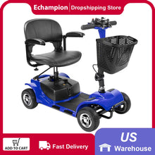 Load image into Gallery viewer, MOBILITY SCOOTER     (4 Wheel / Folding / Electric Powered Rechargeable Compact / Travel Scooter)