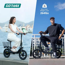 Load image into Gallery viewer, FLEX Electric Scooter with Seat       (for Adults / 18.6 Mile Range &15.5mph Power by 400W Motor / 14" Pneumatic tires)