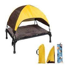Load image into Gallery viewer, Outdoor Elevated DOG BED  (Foldable/With Removable Canopy Shade/Breathable Bed /comes with Carrying Bag For Camping)