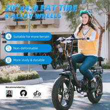 Load image into Gallery viewer, Electric Bike  (Adult ,/ 750W 48V 13AH Battery / Foldable / 20" x 4.0 Fat Tire  / 2 Seater)