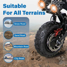 Load image into Gallery viewer, Electric Scooter with Seat   (5600W Dual Motor / 60V 27AH Battery  / Top Speed 80KM/H (49.7mi / hr) /11inch Off-road Tires /  Folding  /  for Adults too)