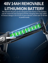 Load image into Gallery viewer, Folding Electric Mountain Bike  (1000W 48V -14AH Battery / 20 INCH Fat Tires)