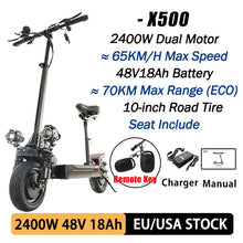 Load image into Gallery viewer, Electric Scooter  (5600W 2 Motors  Off Road 11inch Dual Motor Wheels)