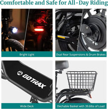 Load image into Gallery viewer, FLEX Electric Scooter with Seat       (for Adults / 18.6 Mile Range &15.5mph Power by 400W Motor / 14" Pneumatic tires)