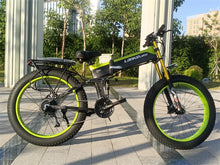 Load image into Gallery viewer, LANKELEISI EU Stock Electric Bike 48V 17.5AH 1000W Motor 26 Inch Fat Tire Folding Electric Bicycle Mountain Snow Off-Road Ebike