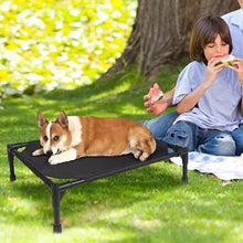 Load image into Gallery viewer, Outdoor Elevated DOG BED  (Foldable/With Removable Canopy Shade/Breathable Bed /comes with Carrying Bag For Camping)