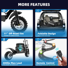 Load image into Gallery viewer, Electric Scooter   (60-85KM/H  / 6000W Dual Motor /  Foldable / 100KM  (63 MILES) RANGE )