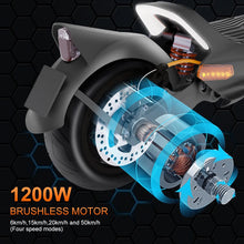Load image into Gallery viewer, CUNFON Electric Scooter     (1200W / 48V / 30mph /Top speed 80KM/H (49.7 mi/hr ) Range /10.5" off-road Tires / Foldable Commuting E-Scooter  / Dual Brakes)