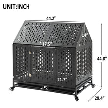 Load image into Gallery viewer, Dog Crate  (Heavy Duty Cage / Strong Metal Frame / Kennel Durable / Indoor & Outdoor / Easy to Assemble & Move / 4 Wheels)