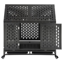 Load image into Gallery viewer, Dog Crate  (Heavy Duty Cage / Strong Metal Frame / Kennel Durable / Indoor & Outdoor / Easy to Assemble & Move / 4 Wheels)