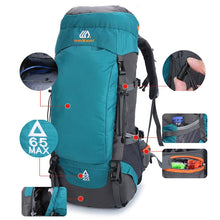 Load image into Gallery viewer, Camping Backpack Outdoor   (Military Bag / Waterproof / Climbing / Hiking / Trekking with Travel Accessories Sport Bags)