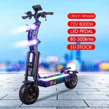 Load image into Gallery viewer, POWERFUL ELECTRIC SCOOTER (dual motor / 8000W / 13inch fat TIRES  / 72V )