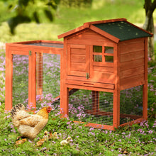 Load image into Gallery viewer, Natural Wood Pet House for Small Animals  Rabbit  Hutch, Orange