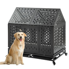 Load image into Gallery viewer, Dog Crate  (Heavy Duty Cage / Strong Metal Frame / Kennel Durable / Indoor & Outdoor / Easy to Assemble & Move / 4 Wheels)