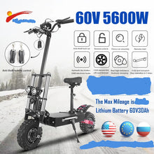 Load image into Gallery viewer, Fast Speed E scooter Dual Motor - Off Road Fat Tire / Skateboard with Seat - smartchoicesshop22
