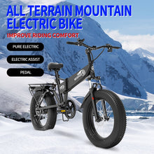 Load image into Gallery viewer, Folding Electric Mountain Bike  (1000W 48V -14AH Battery / 20 INCH Fat Tires)
