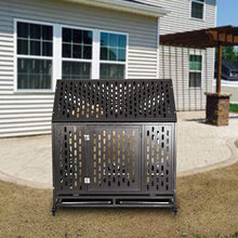 Load image into Gallery viewer, Dog Crate  (Heavy Duty Cage / Strong Metal Frame / Kennel Durable / Indoor &amp; Outdoor / Easy to Assemble &amp; Move / 4 Wheels)
