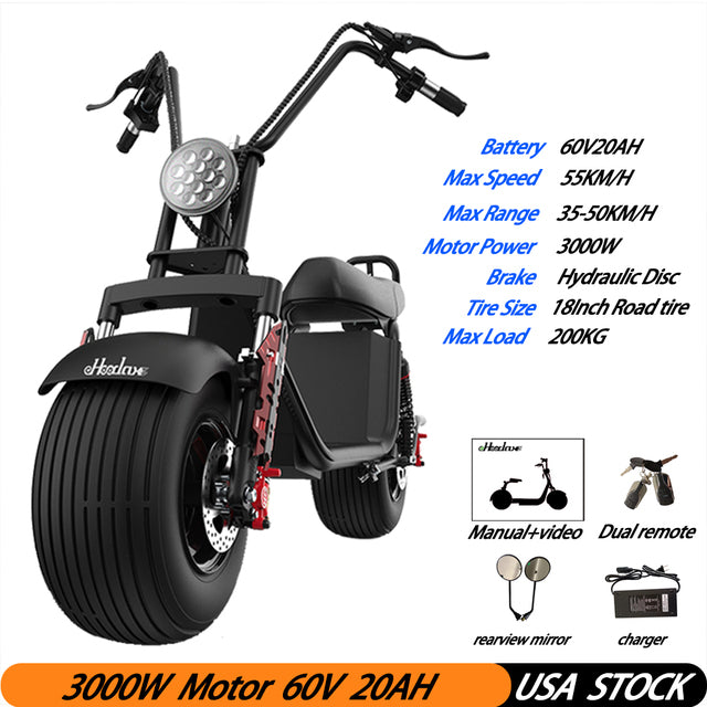 Electric Scooter / Powerful Motor / 18 Inch (Fat)Tire - smartchoicesshop22